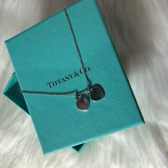 mini Pink Double Heart in silver - Picture 2 of 9